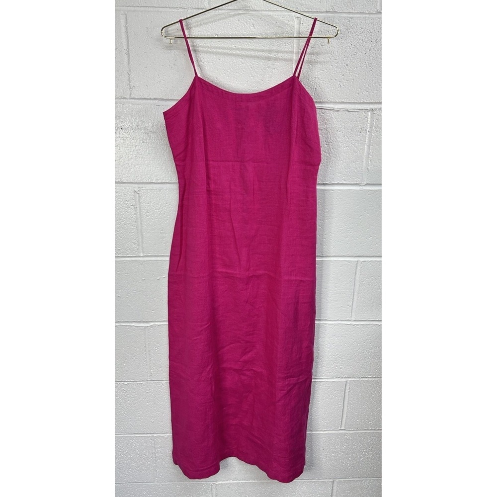 Somewhere Maxi Dress Pink Linen Spaghettiโ Strap / Women's 8